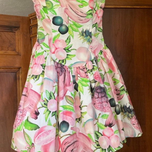 Smodata Italian Tropical Fruit Dress, Size 6(Italian size 42) - Picture 12 of 12